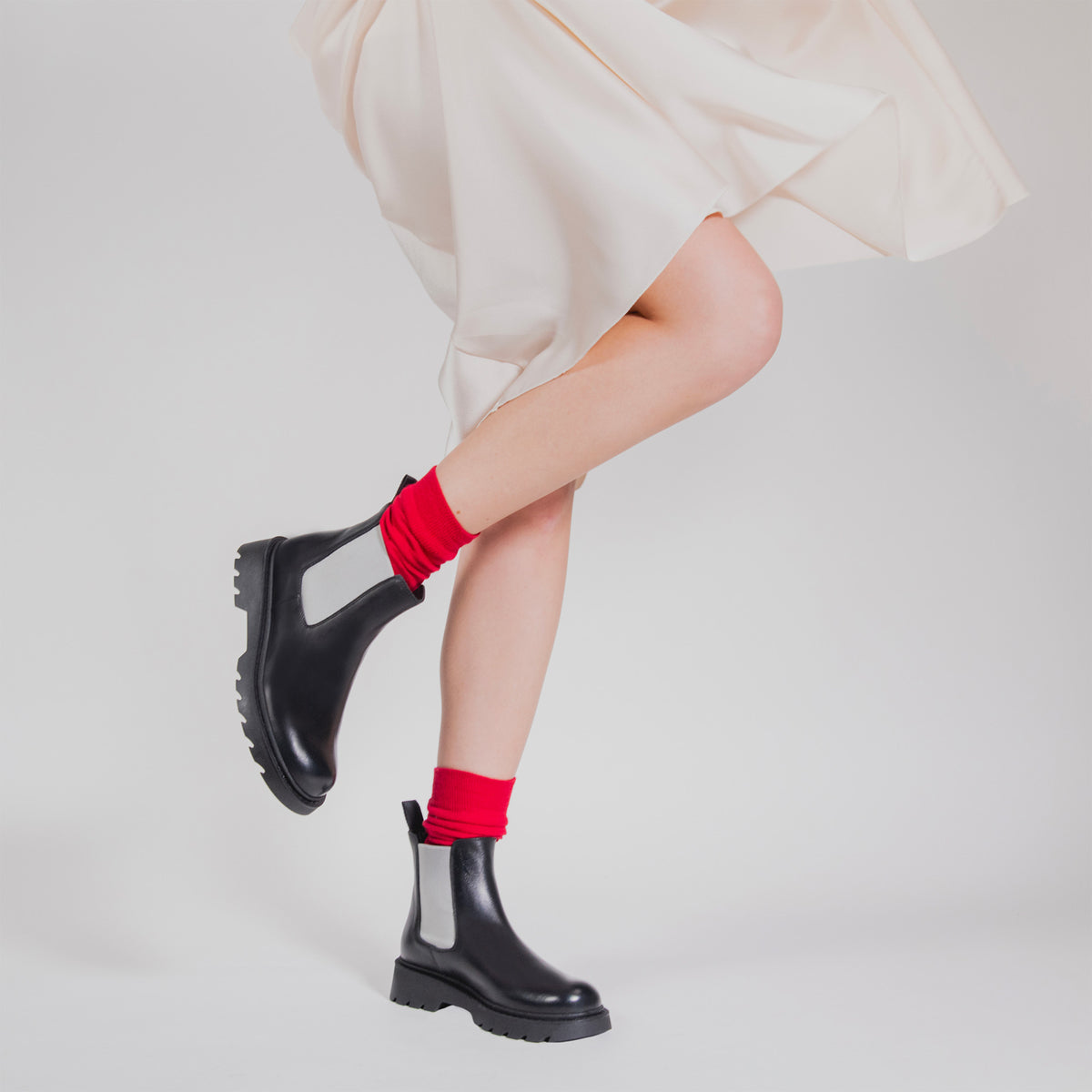 Asos Boots Red Chunky Chelsea Boots New Look Chunky Flat Chelsea - Main Image