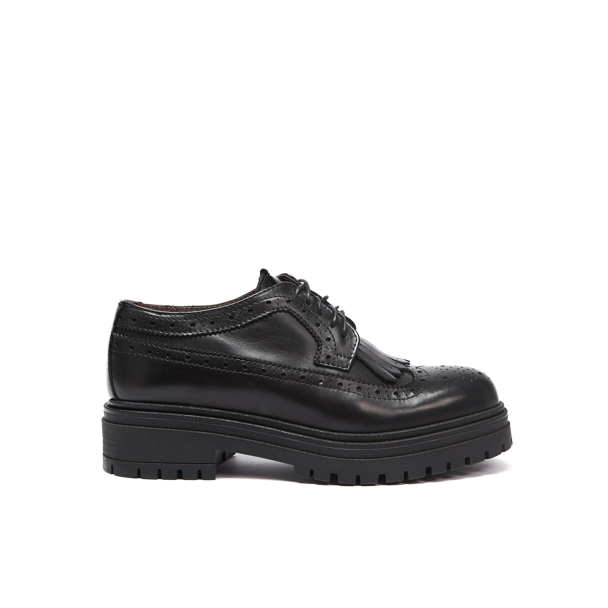 Wing cap derby black