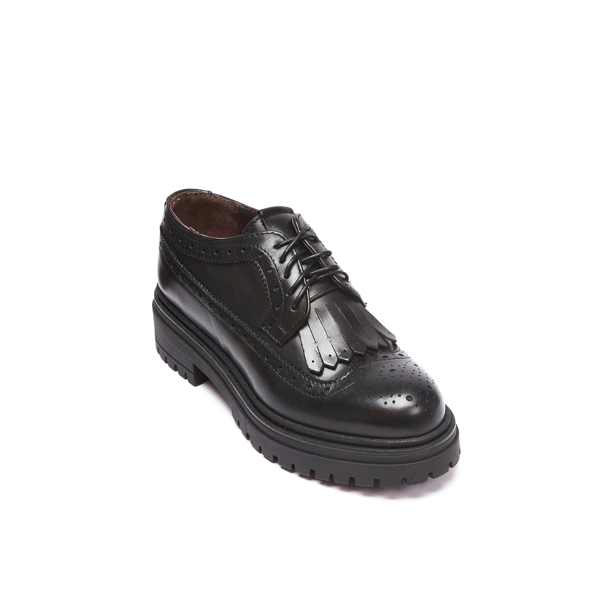 Wing cap derby black