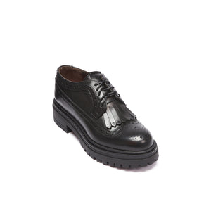 Wing cap derby black