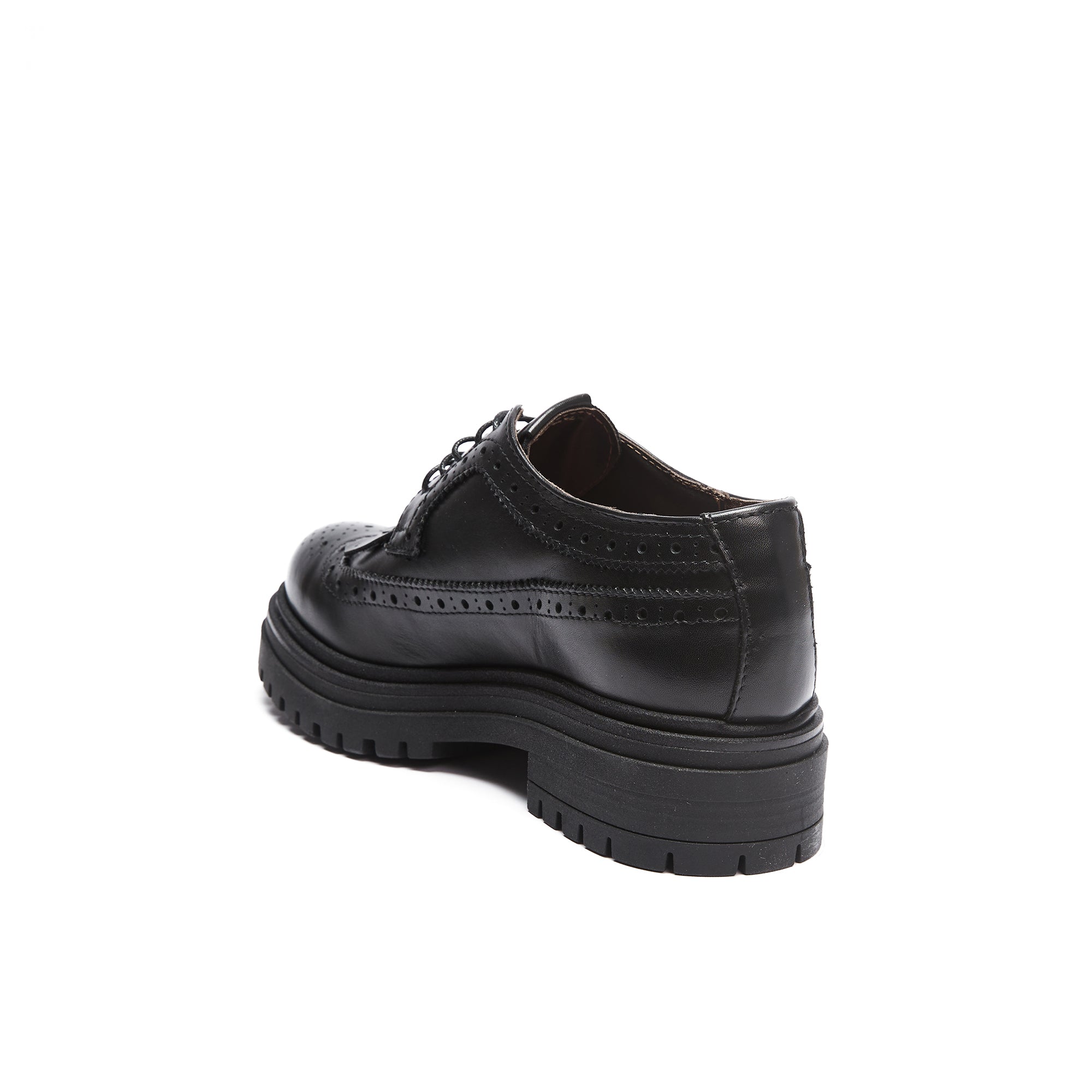 Wing cap derby black