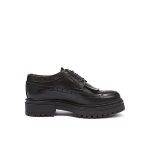 Wing cap derby black