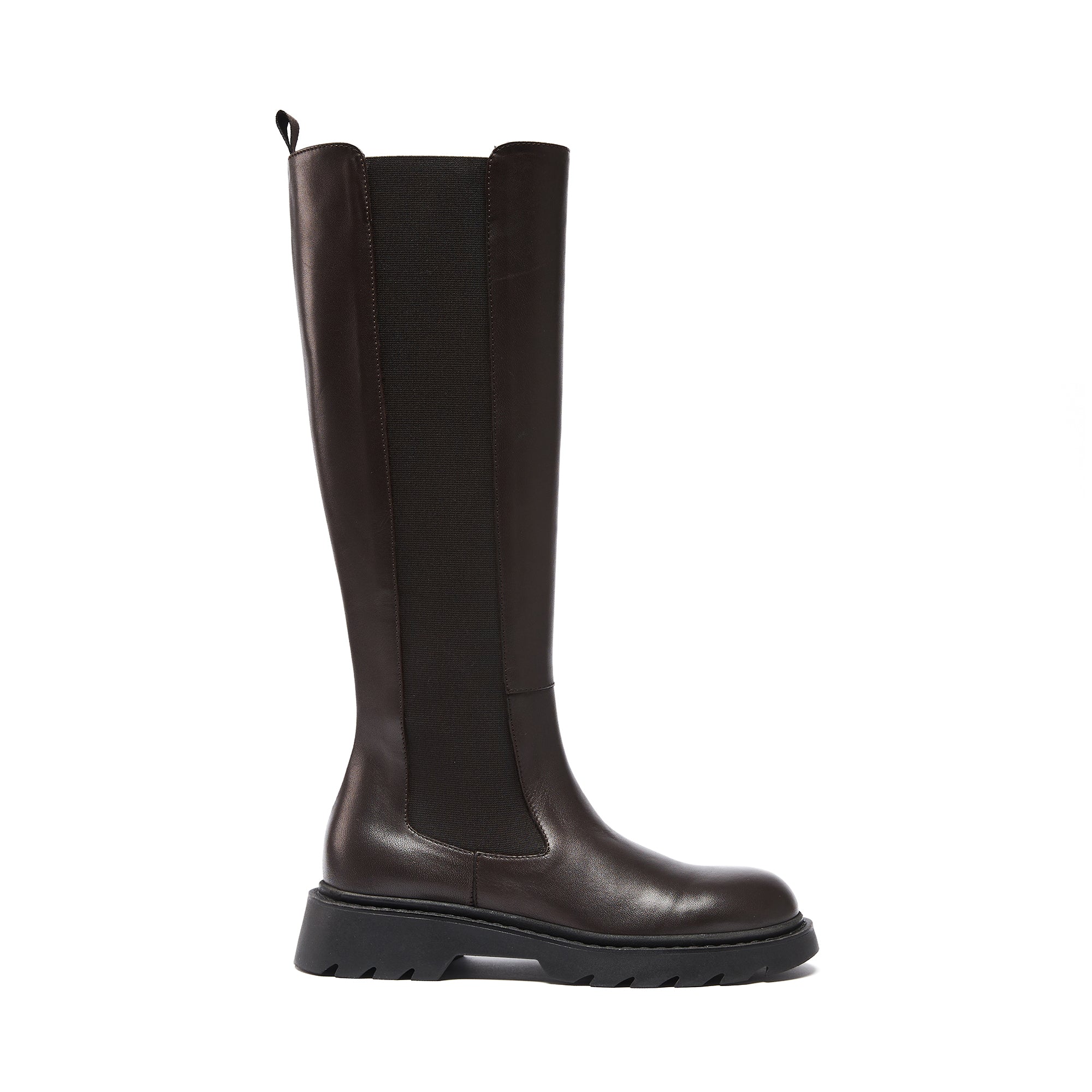 High boot dark brown