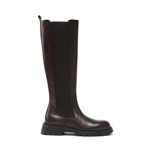 High boot dark brown