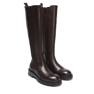 High boot dark brown