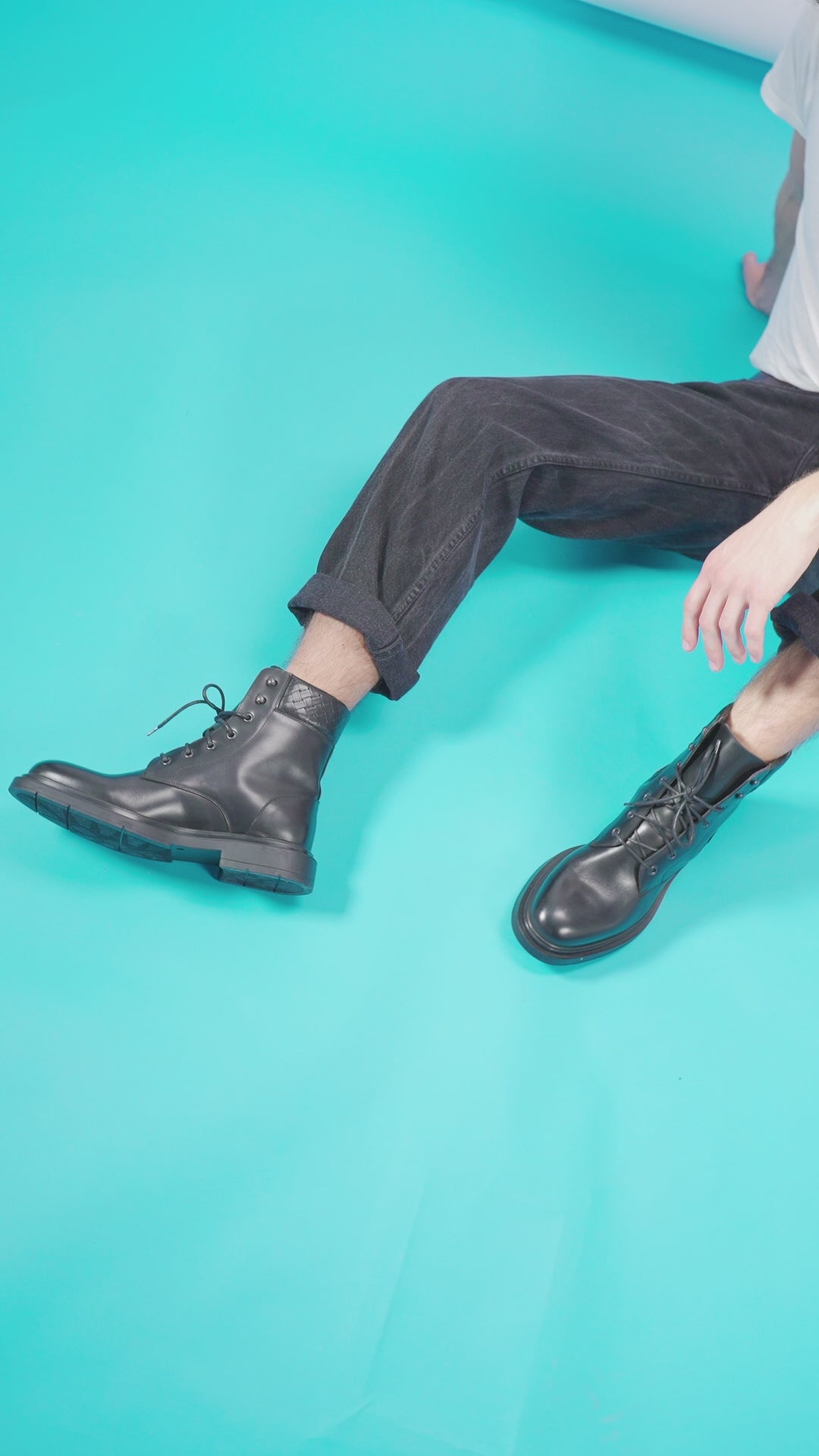 Derby ankle boot black