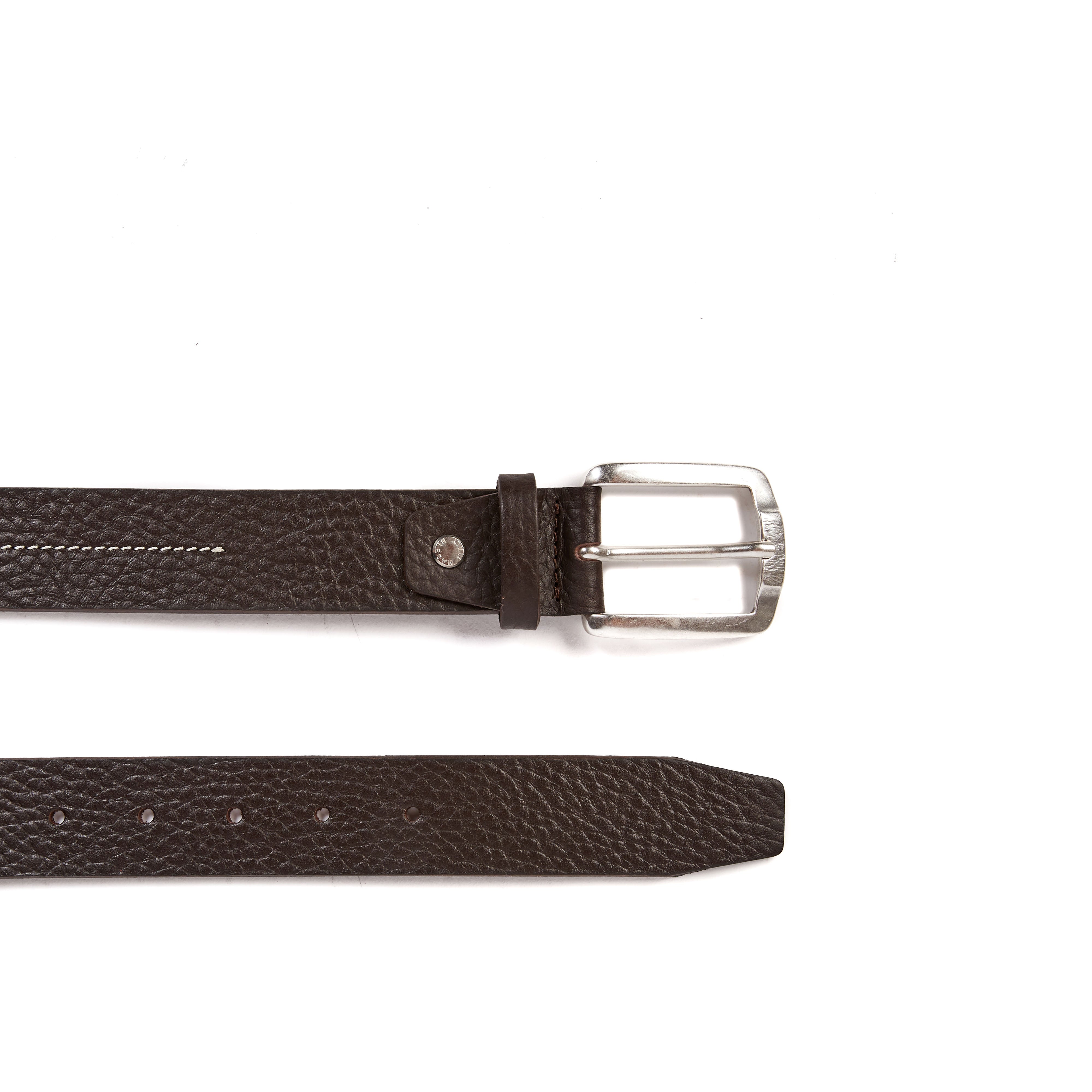 Embossed dark brown belt