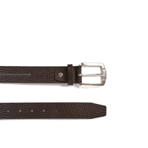Embossed dark brown belt