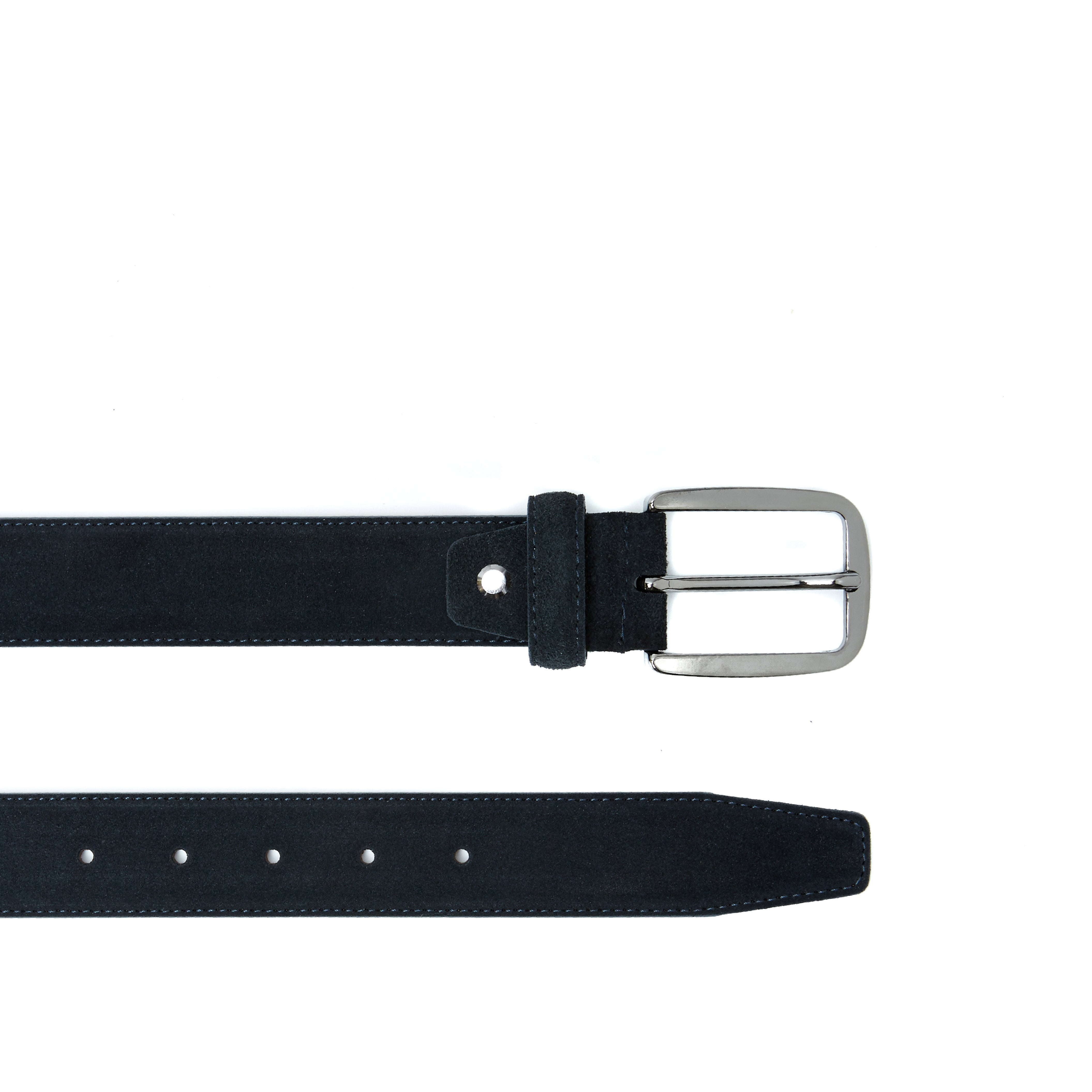 Suede navy belt