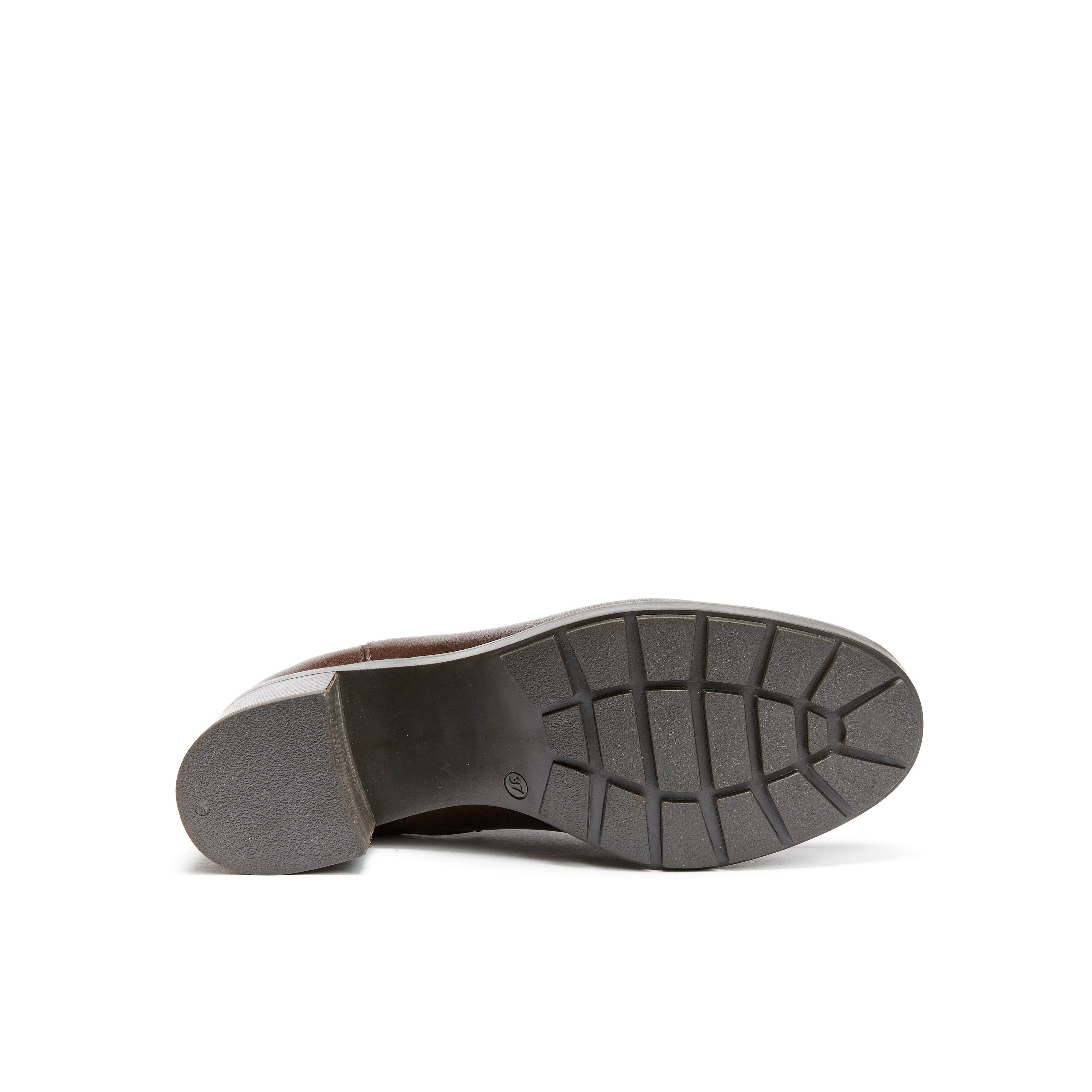 Heeled plain chelsea boot dark brown