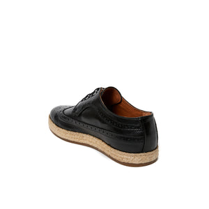 Wing cap derby black