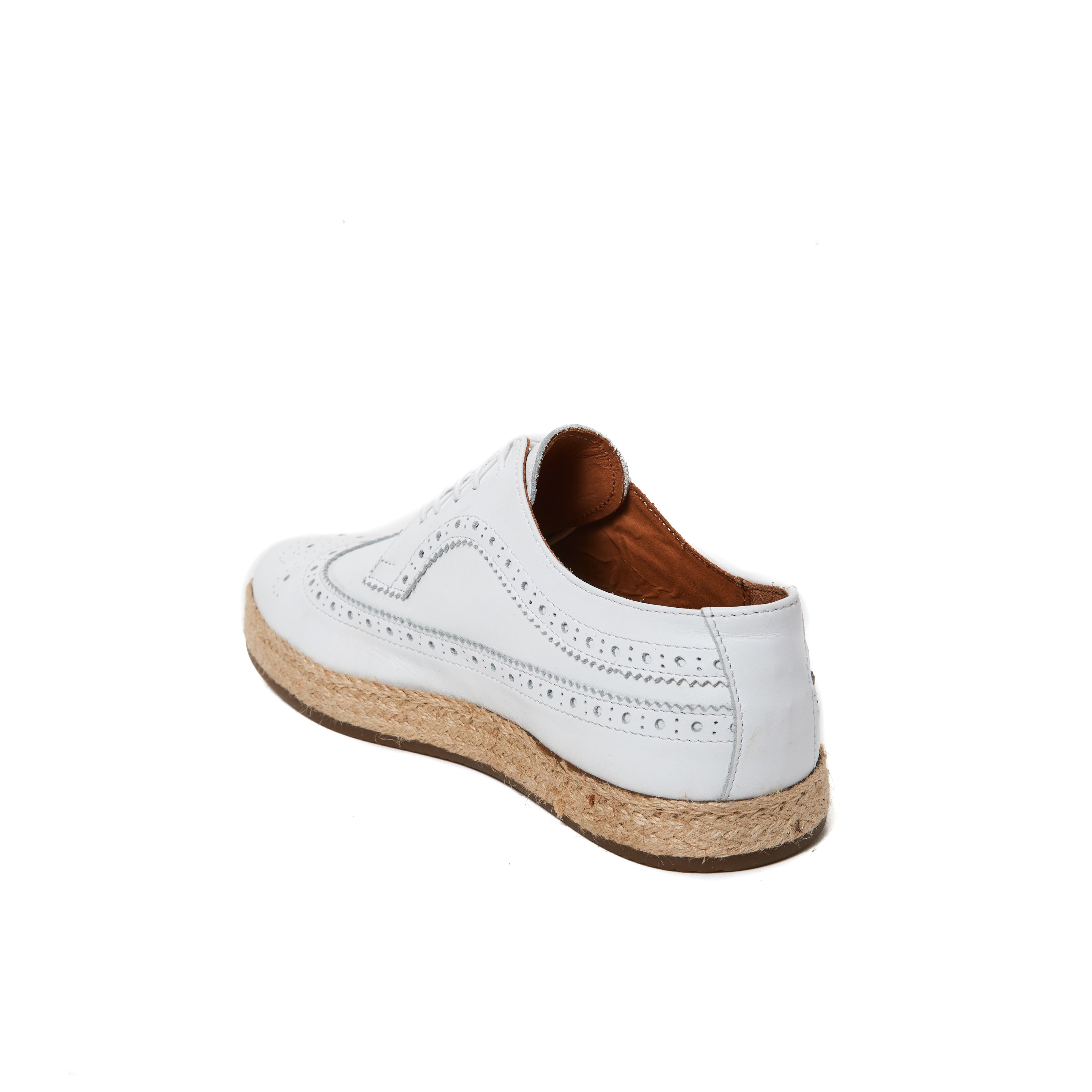 Wing cap derby white