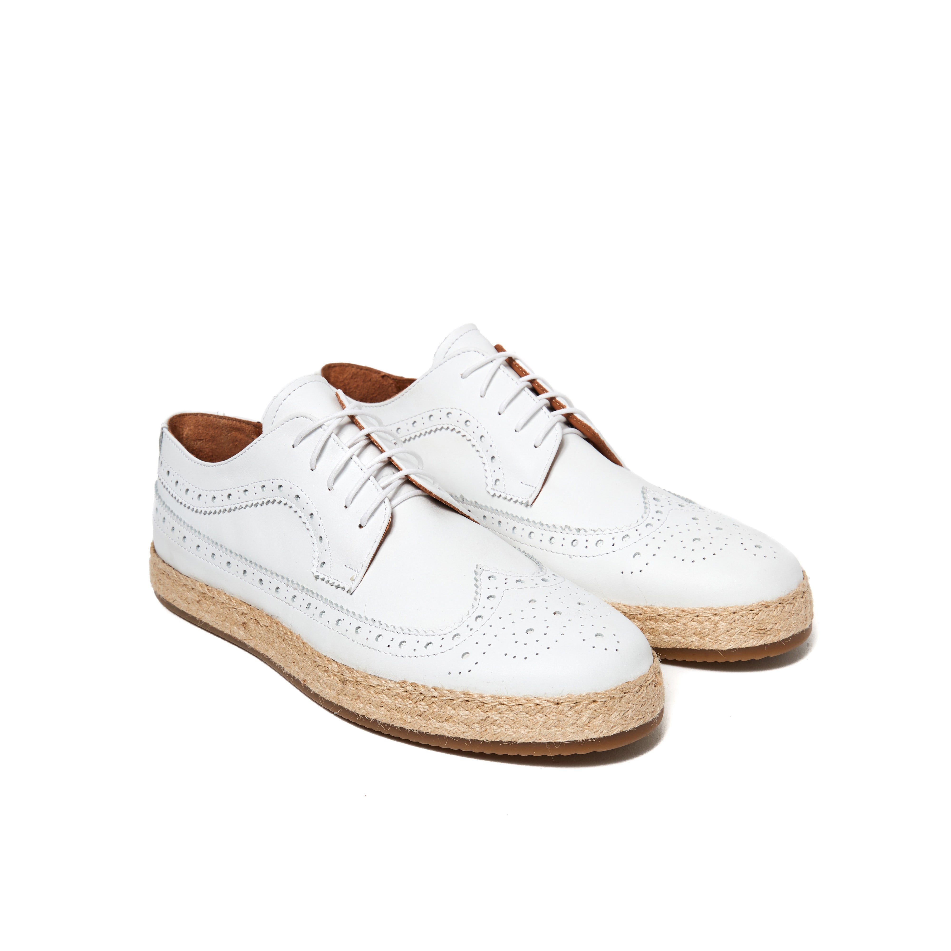 Wing cap derby white