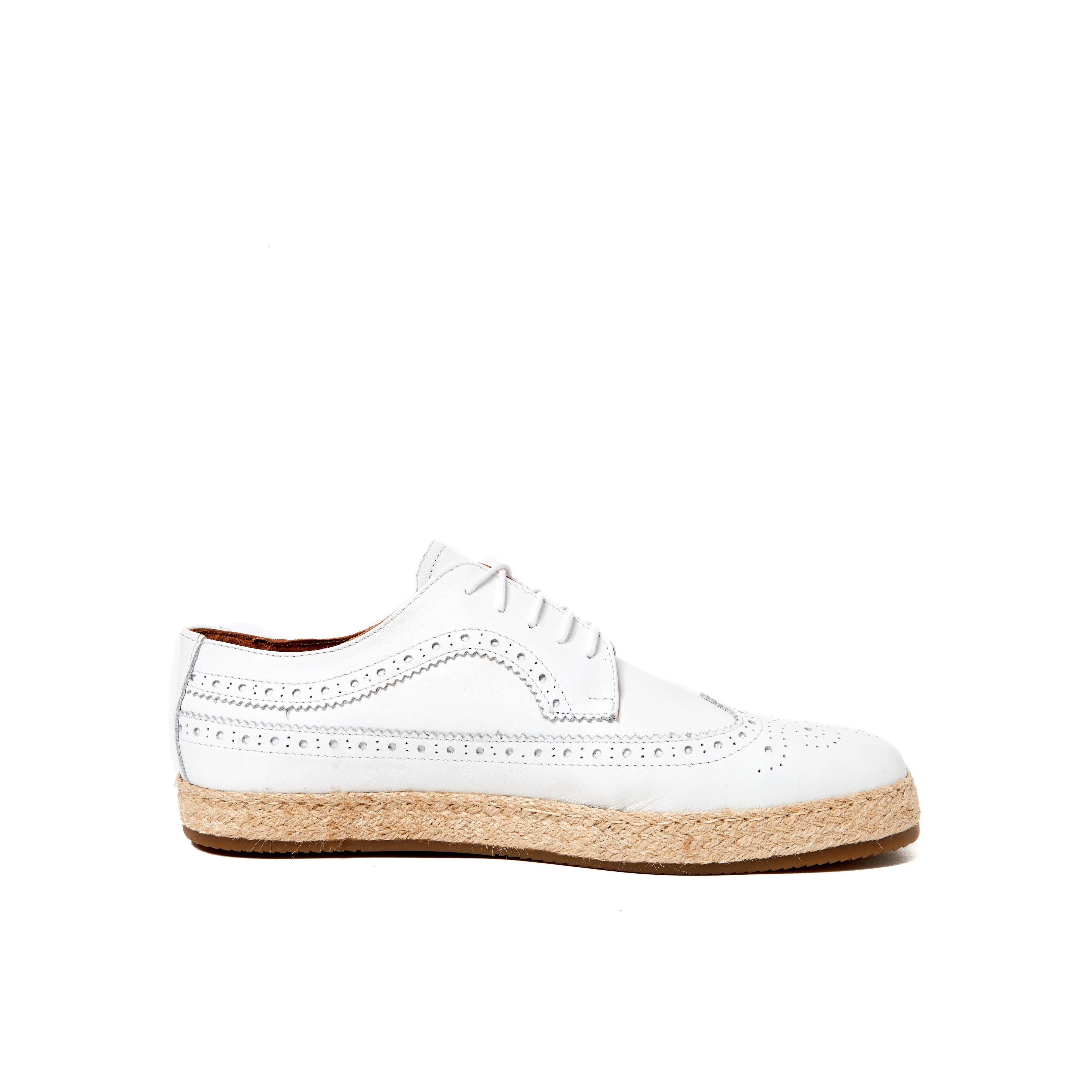 Wing cap derby white