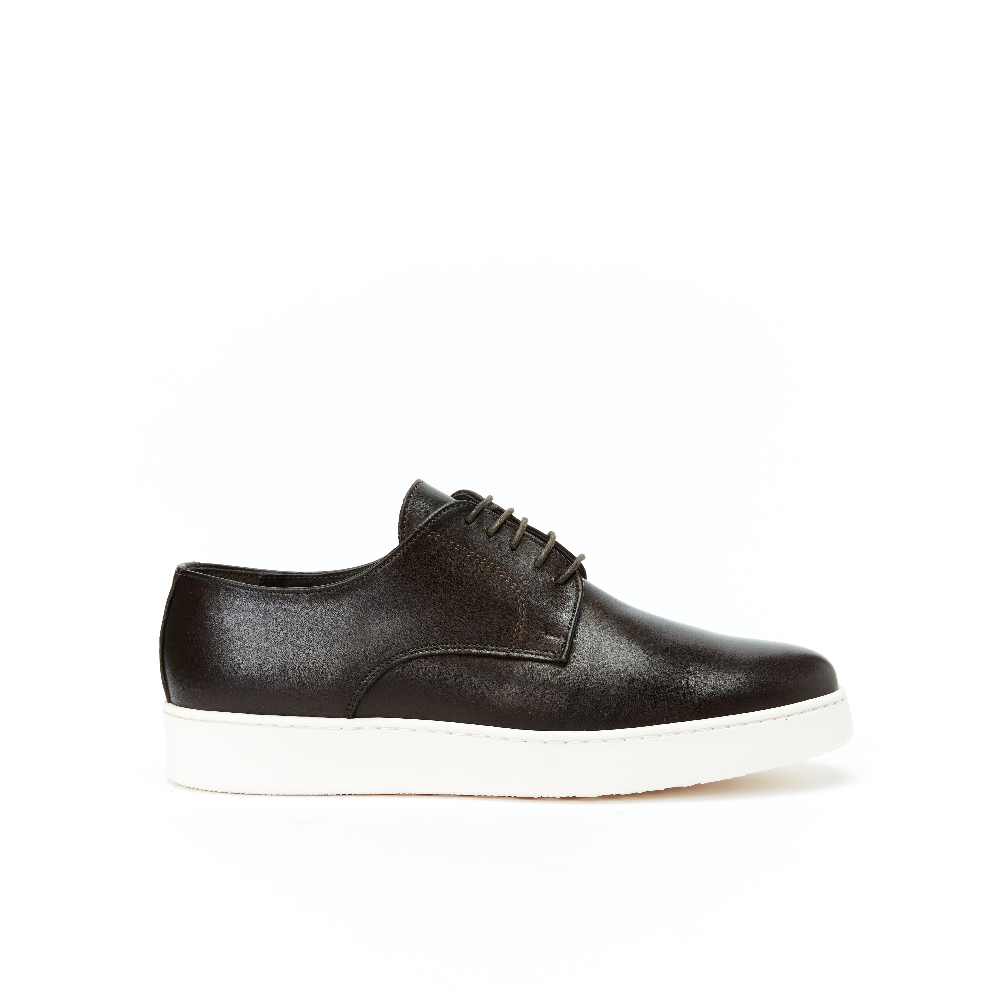 Plain derby sneaker dark brown