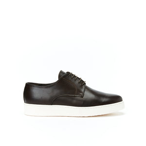 Plain derby sneaker dark brown