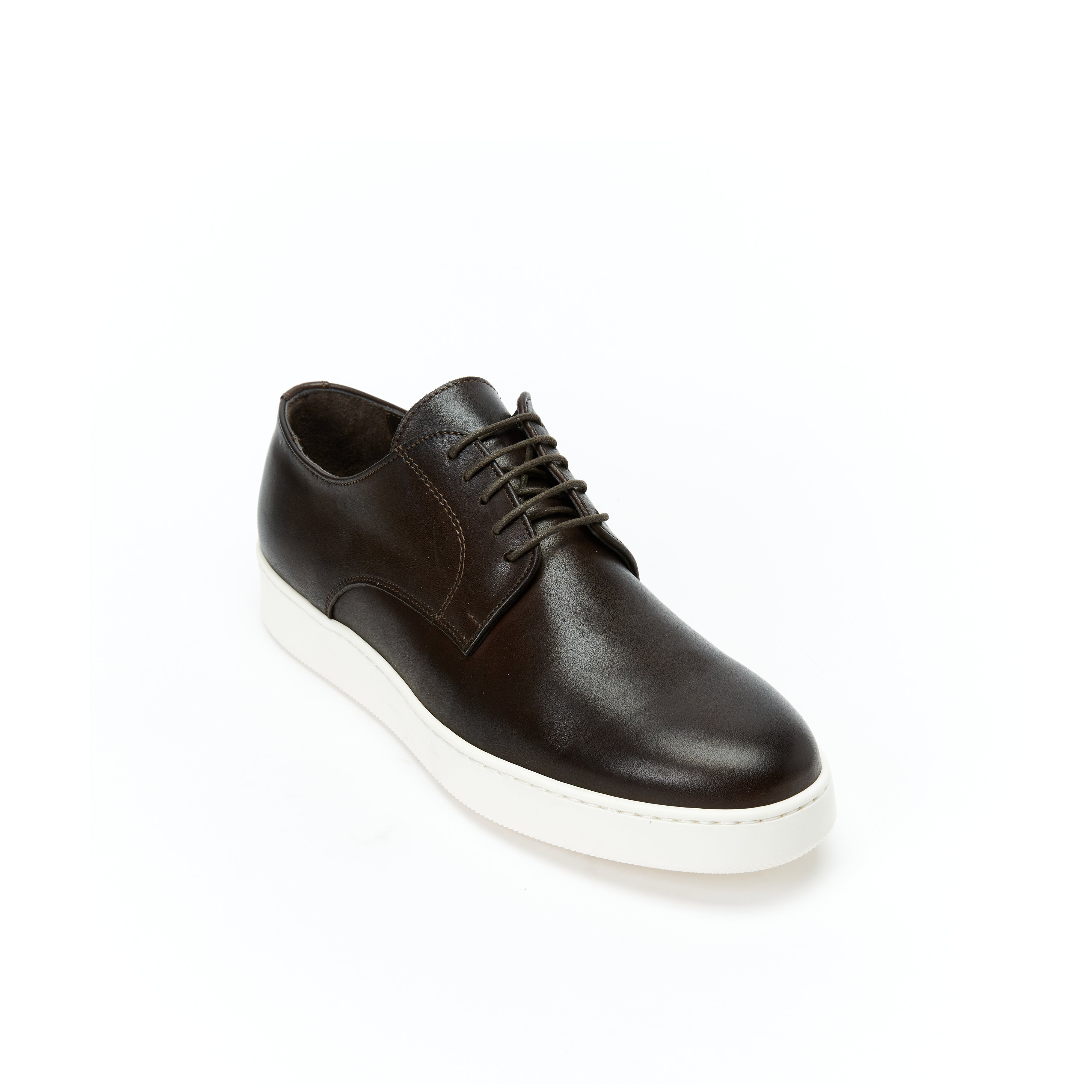 Plain derby sneaker dark brown