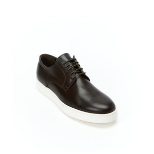 Plain derby sneaker dark brown