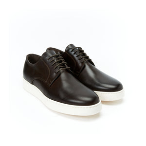 Plain derby sneaker dark brown