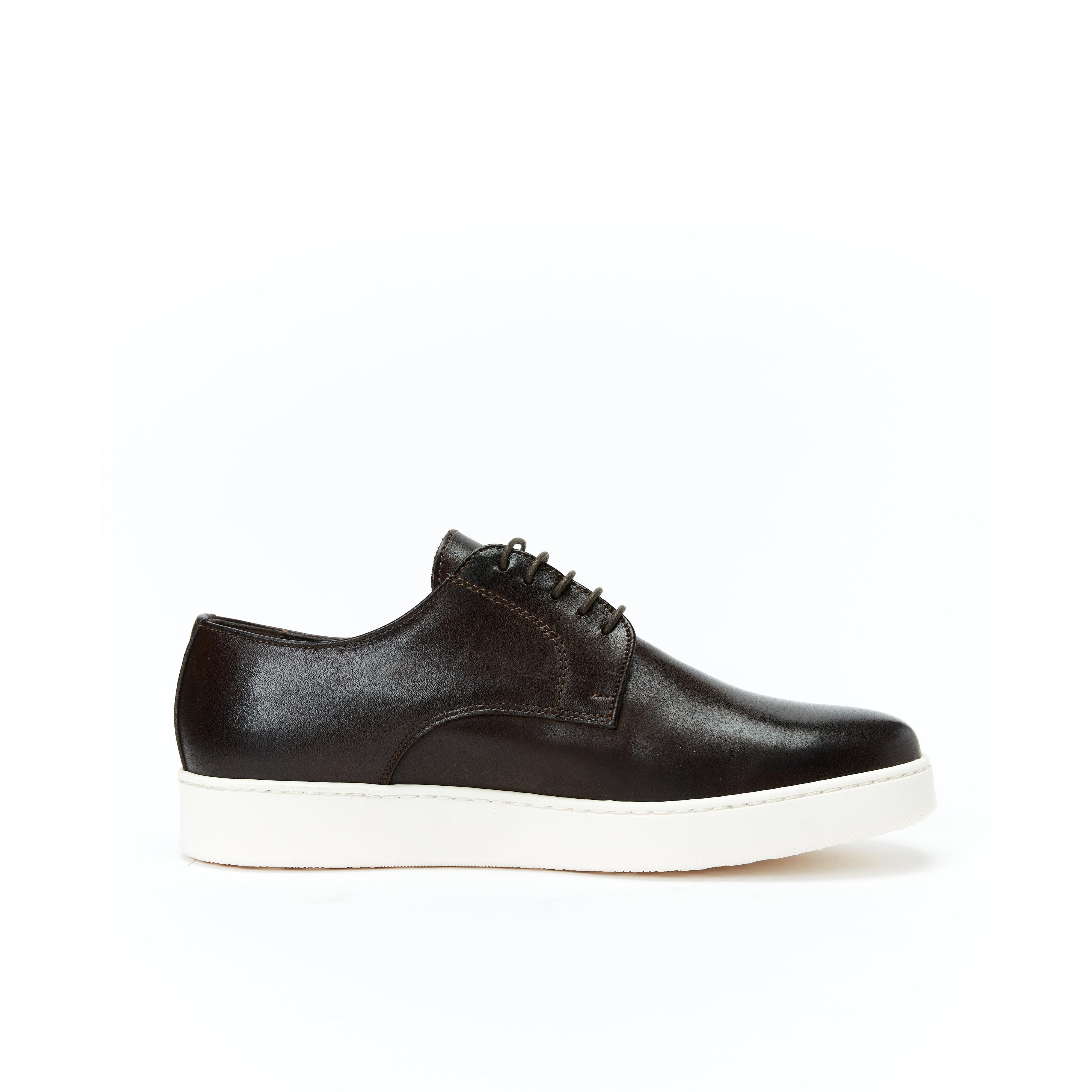 Plain derby sneaker dark brown
