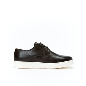 Plain derby sneaker dark brown