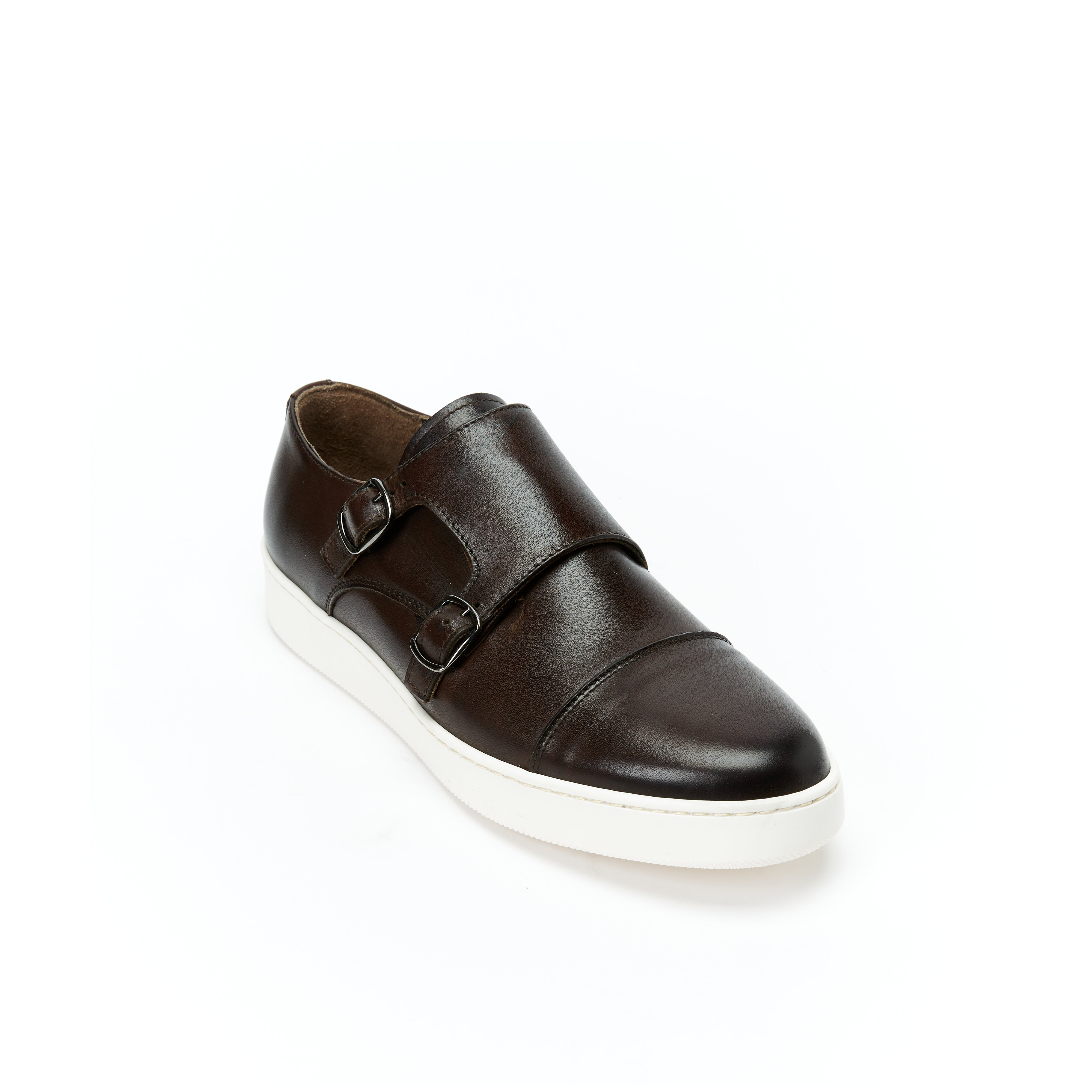 Monk strap sneaker dark brown