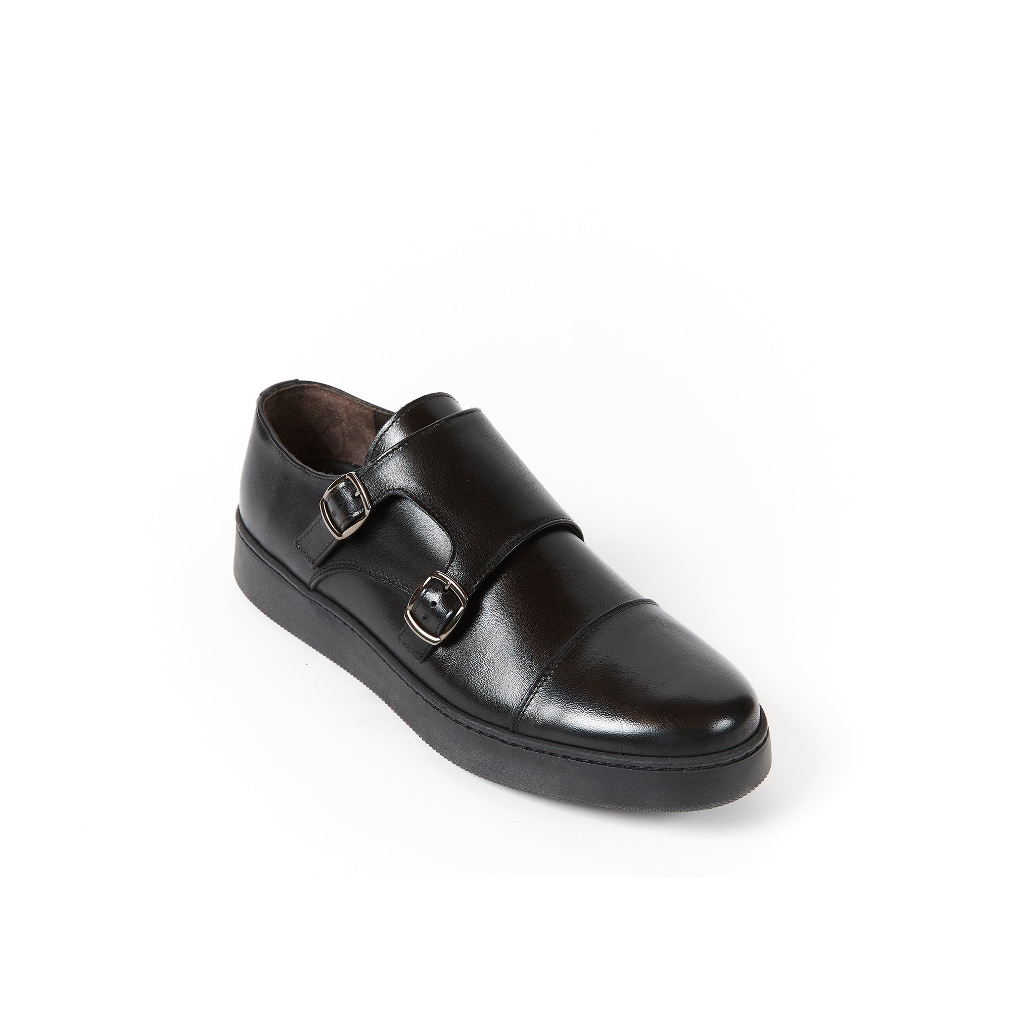 Monk strap sneaker black