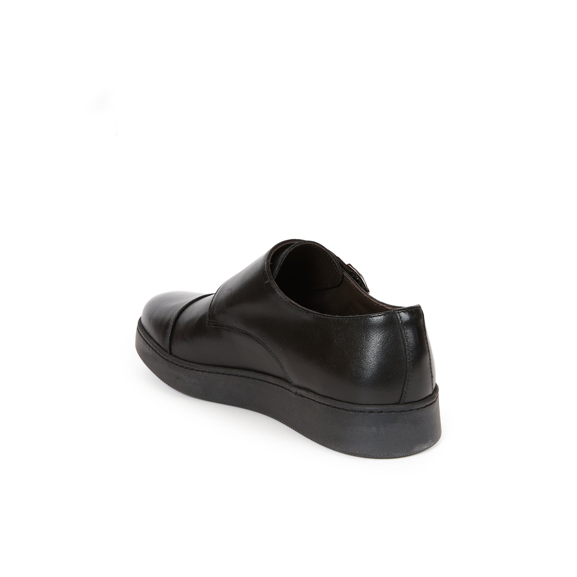 Monk strap sneaker black