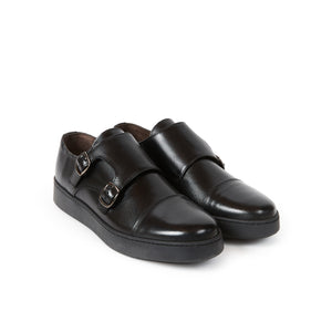 Monk strap sneaker black