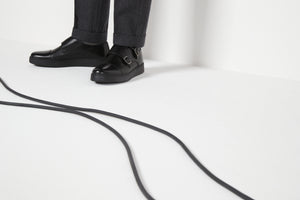 Monk strap sneaker black