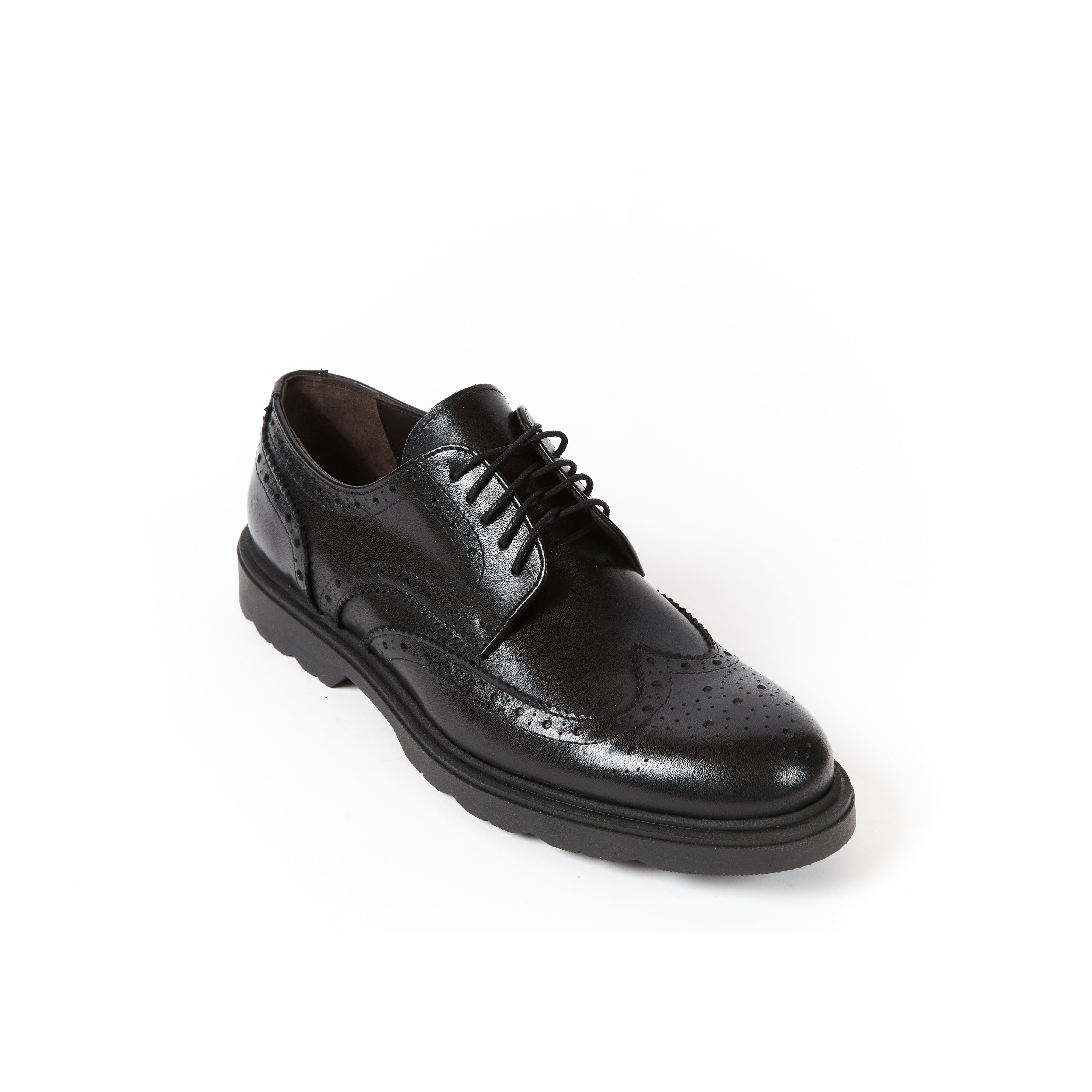 Wing cap derby black
