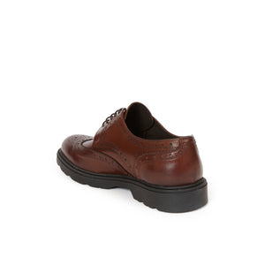 Wing cap derby mahogany brown
