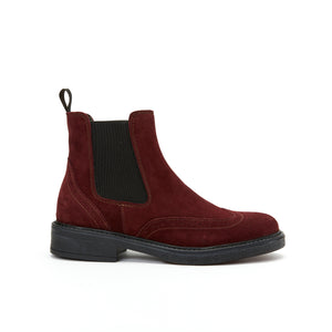 Wing cap chelsea boot bordeaux