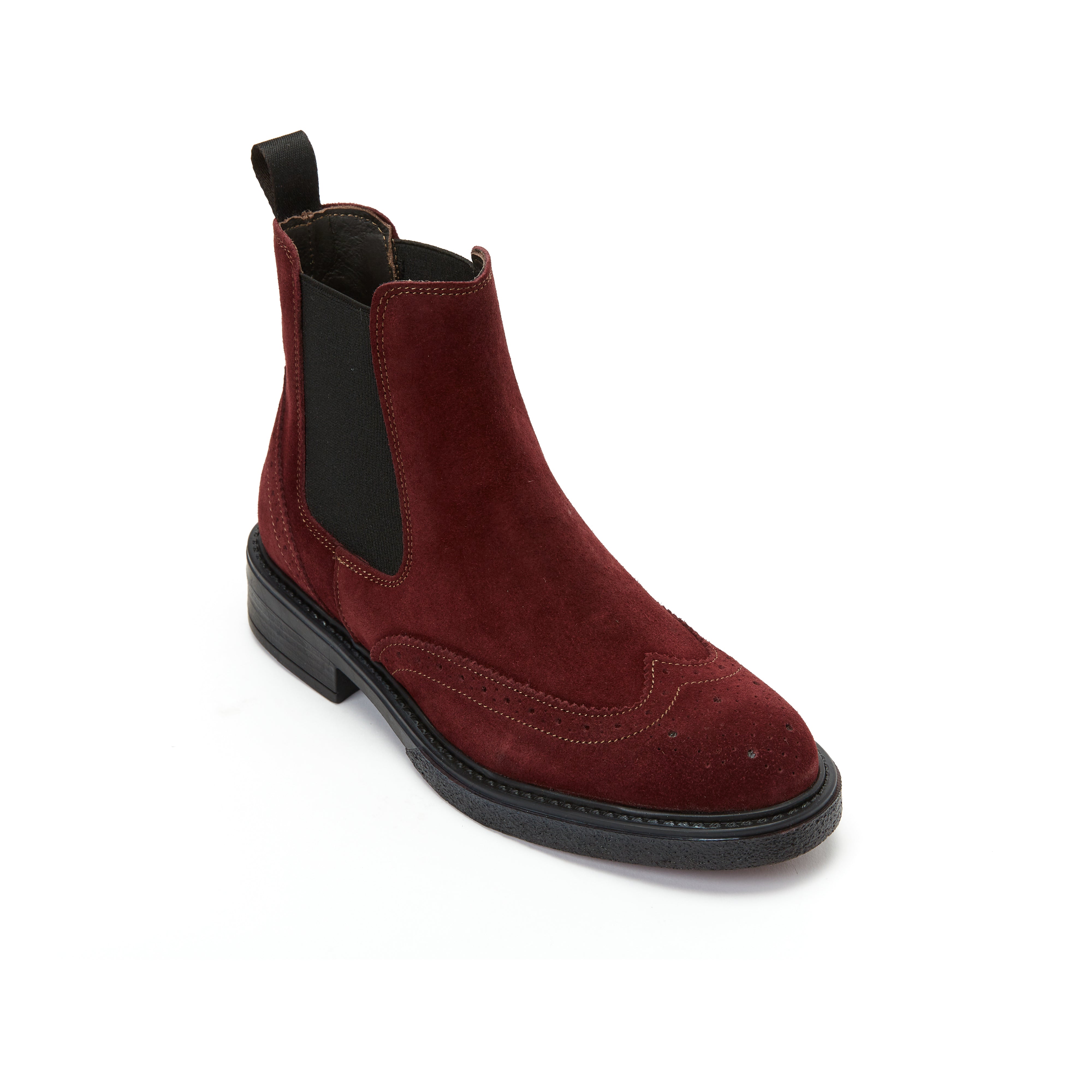 Wing cap chelsea boot bordeaux