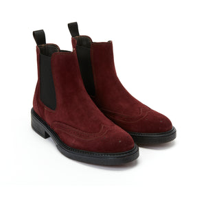 Wing cap chelsea boot bordeaux