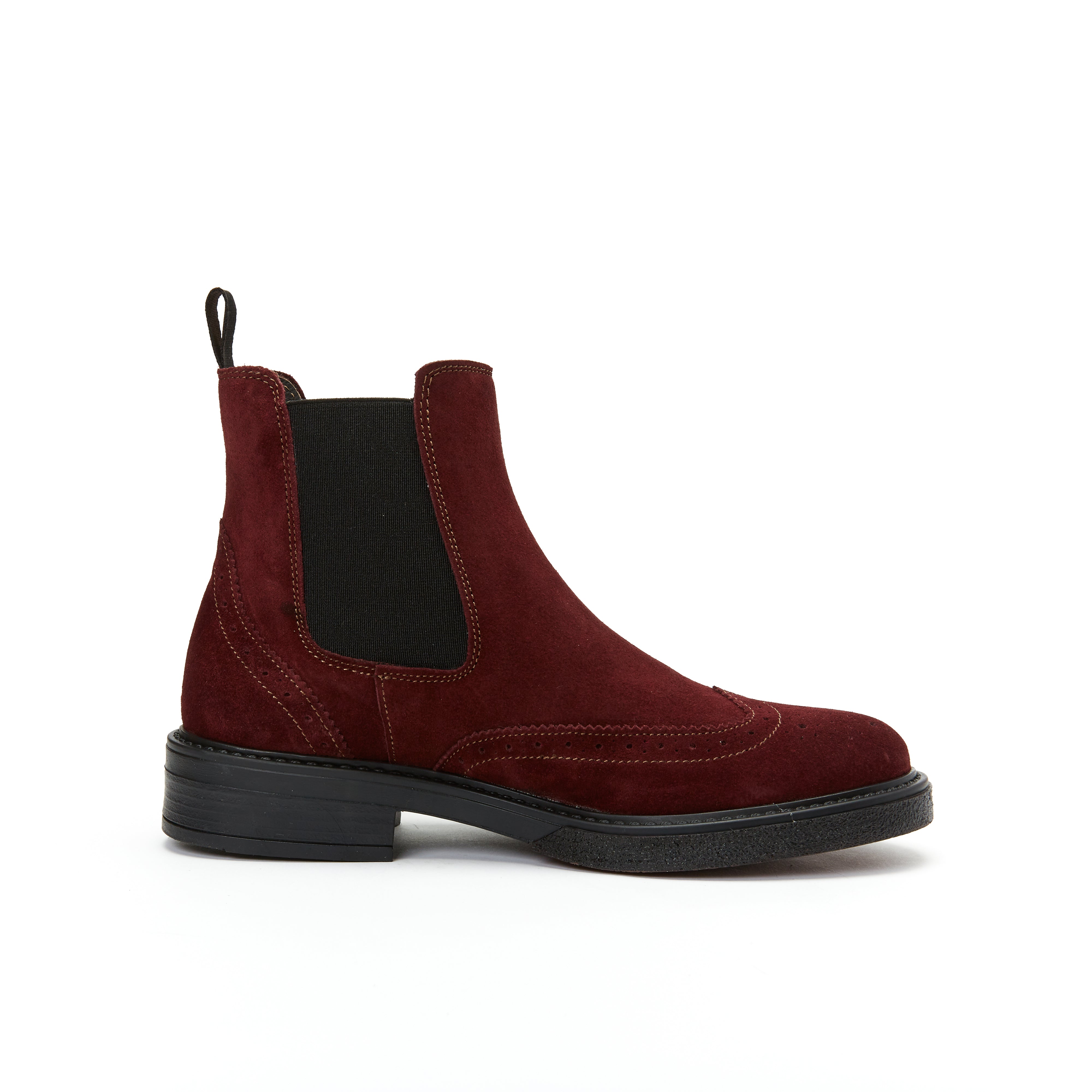 Wing cap chelsea boot bordeaux