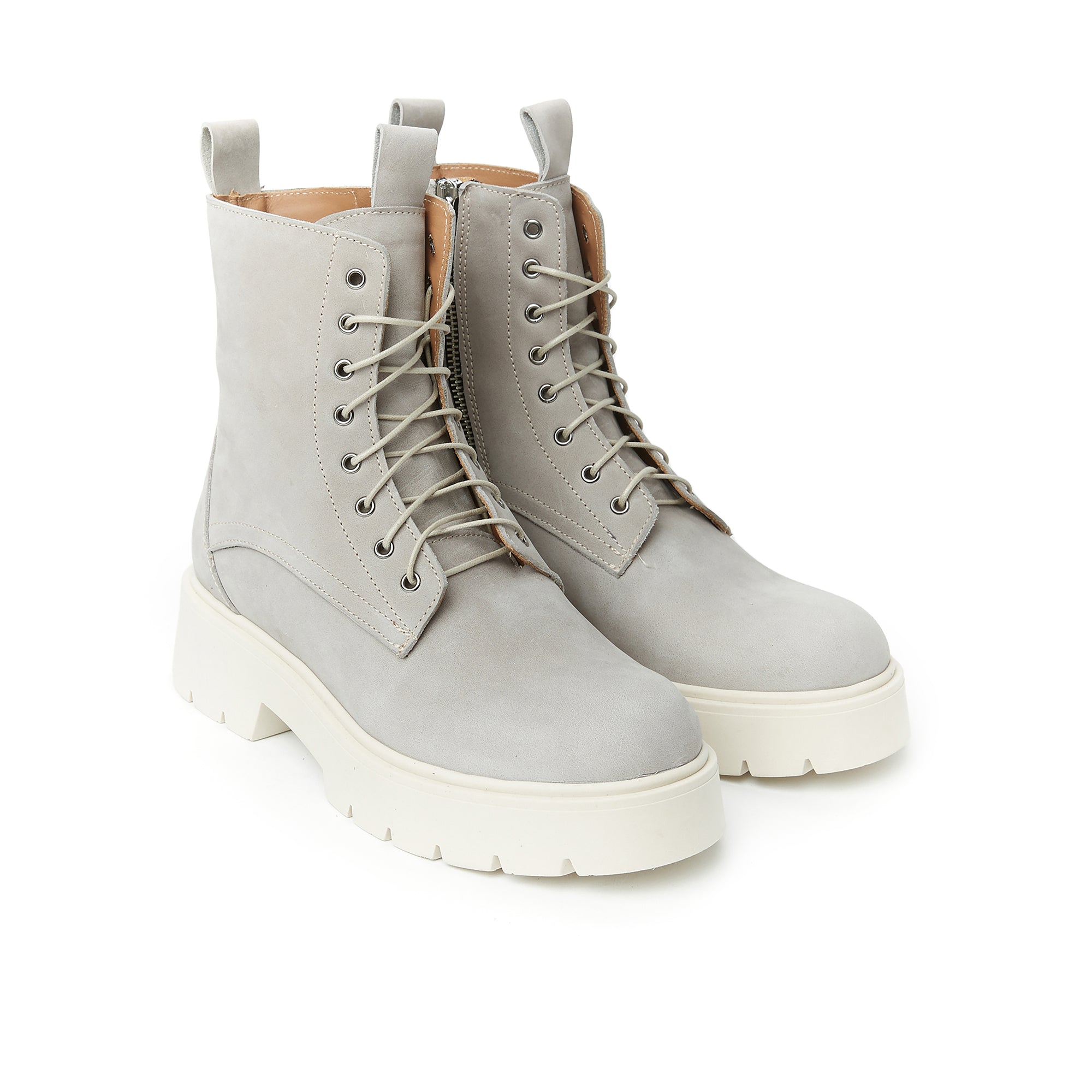 Lace-Up ankle boot taupe