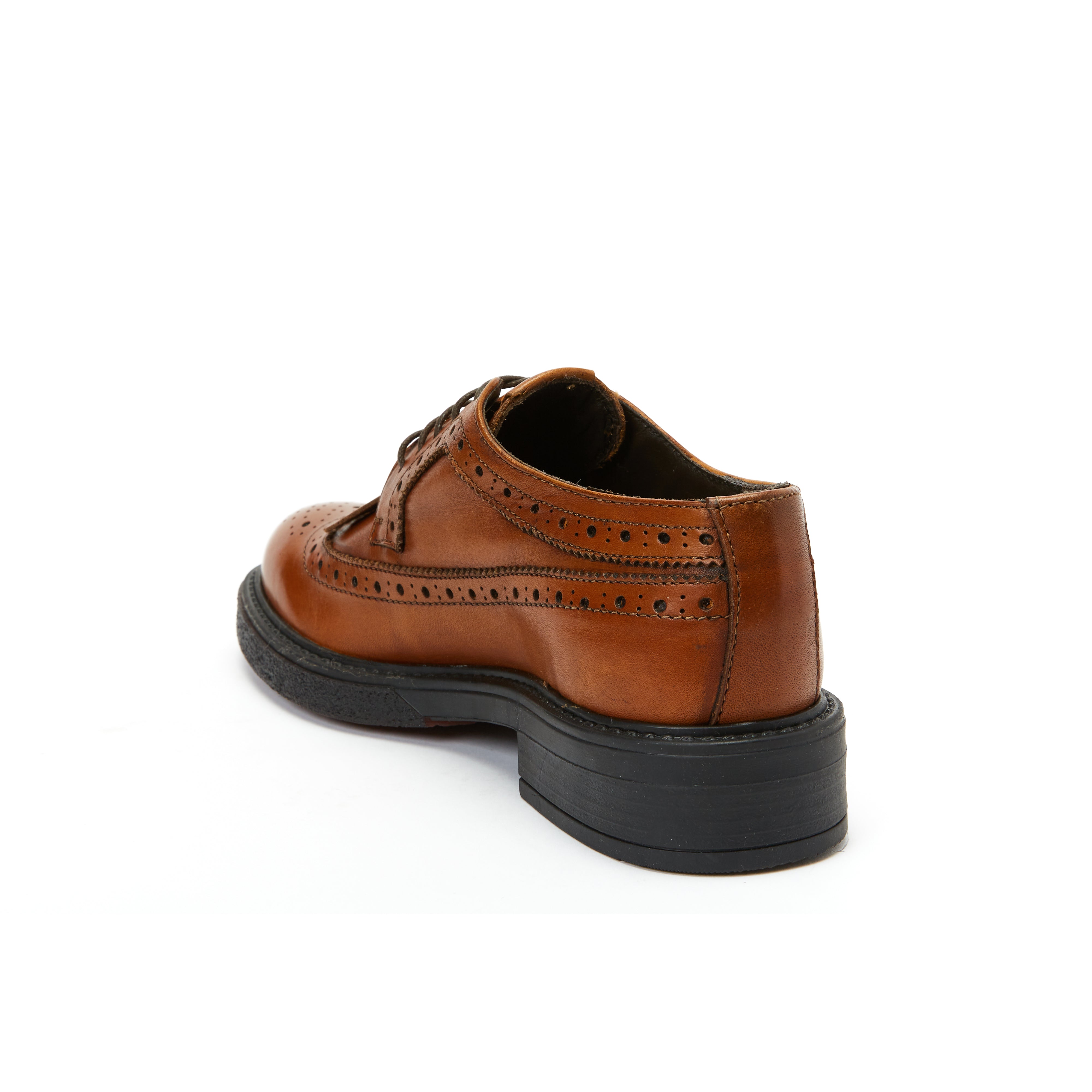 Wing cap derby cognac brown