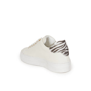 Sneaker cream white and zebra