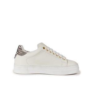 Sneaker cream white and zebra