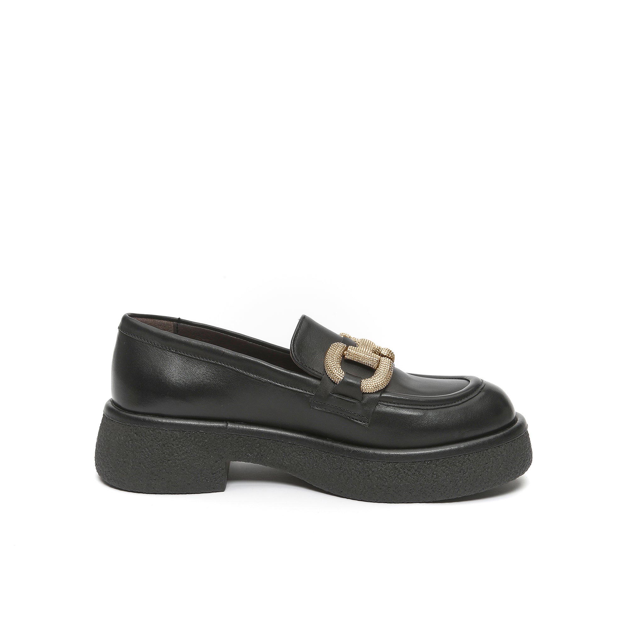 Chunky bit moccasin black